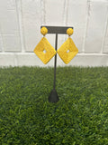 Raffia Square Earring