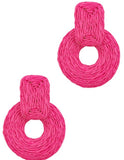 Raffia Circle Earring