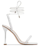 The Tega Cord Heels | White