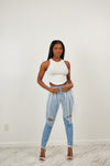 The Essential Crop Top | White